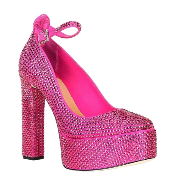 Antonio Melani x Breast Cancer Awareness Capsule Hotfix Rhinestone Platform Pump - Picture 2 of 13